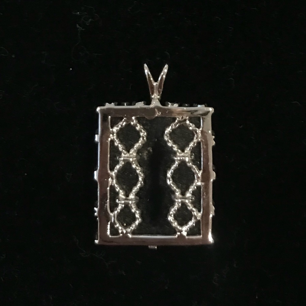 Sterling Silver, Onyx Pendant